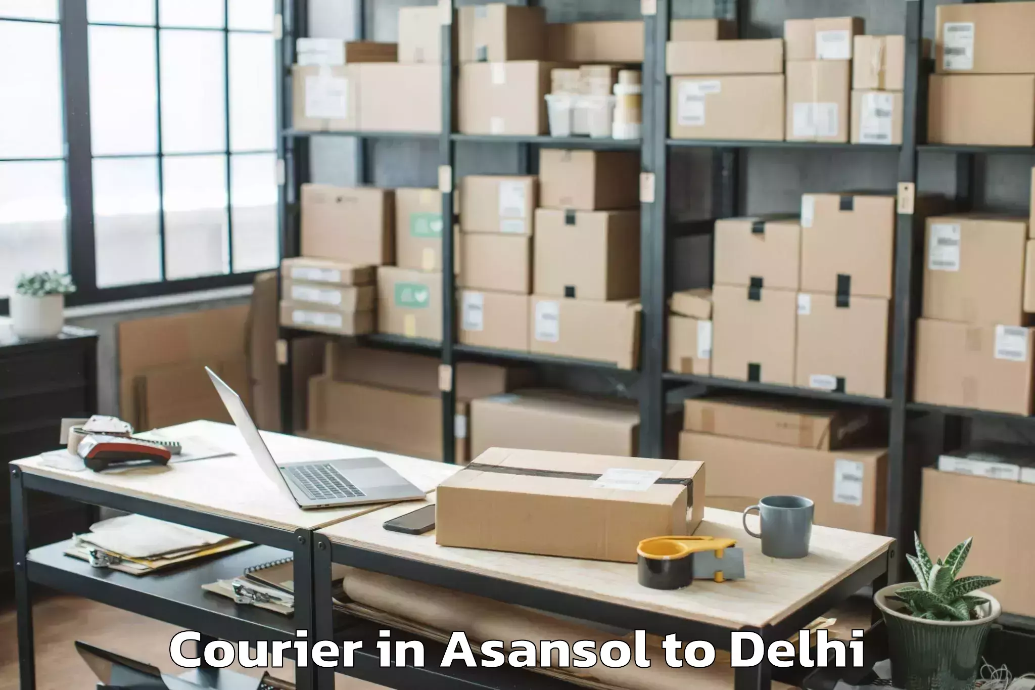 Book Your Asansol to Jhilmil Courier Today